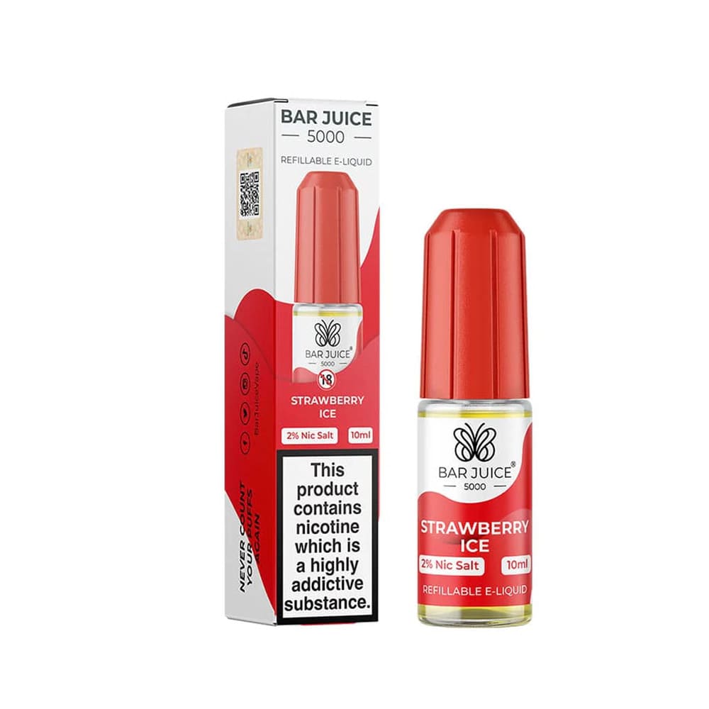 Bar Juice 5000 Strawberry Ice 10ml Nic Salt E liquid