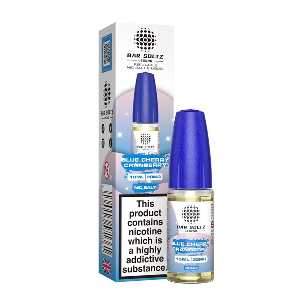 Bar Soltz Legend Blue Cherry Cranberry 10ml Nic Salt E Liquid (Pack Of 10)