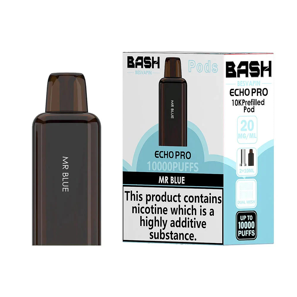 Mr Blue Bash Vape Echo Pro 10K Prefilled Pods