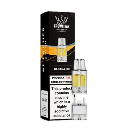 Al Fakher Crown Bar Pro Max 12K Prefilled Pods - Banana Ice