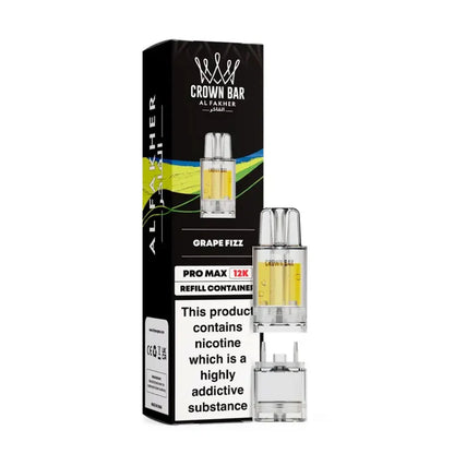 Al Fakher Crown Bar Pro Max 12K Prefilled Pods - Grape Fizz