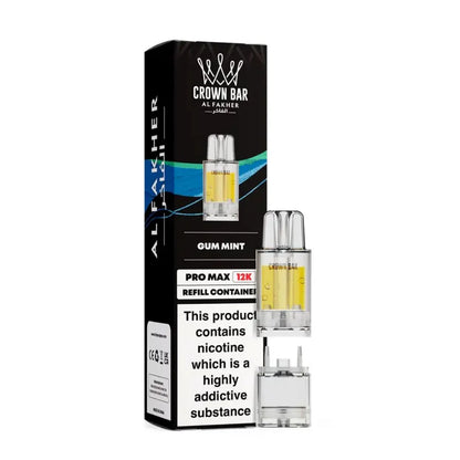 Al Fakher Crown Bar Pro Max 12K Prefilled Pods - Gum Mint
