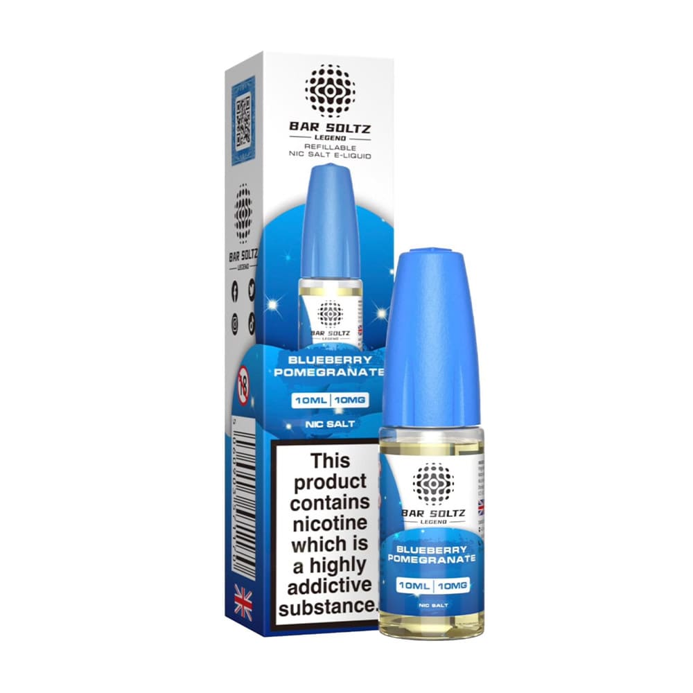 Bar Soltz Legend Blueberry Pomegranate 10ml Nic Salt E Liquid (Pack Of 10)