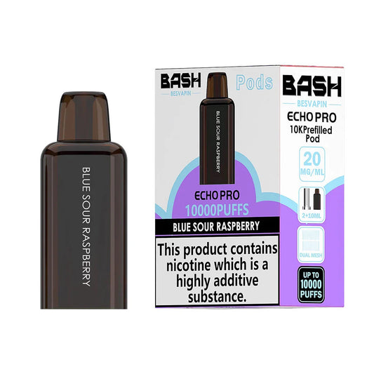 Blue Sour Raspberry Bash Vape Echo Pro 10K Prefilled Pods