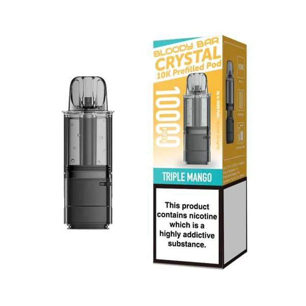 Bloody Bar Crystal 10K Prefilled Pods - Triple Mango