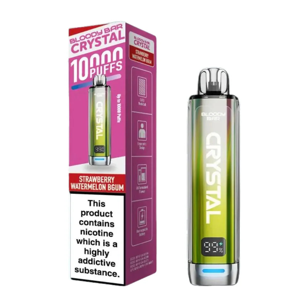 Bloody Bar Crystal 10K Prefilled Pod Kit - Strawberry Watermelon Bubblegum