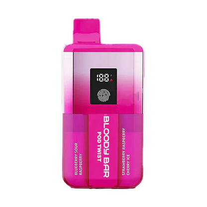 Bloody Bar Pod Twist 20K Prefilled Pod Kit - Blueberry Sour Raspberry / Strawberry Raspberry Cherry Ice