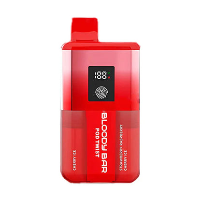 Bloody Bar Pod Twist 20K Prefilled Pod Kit - Cherry Ice / Strawberry Raspberry Cherry Ice
