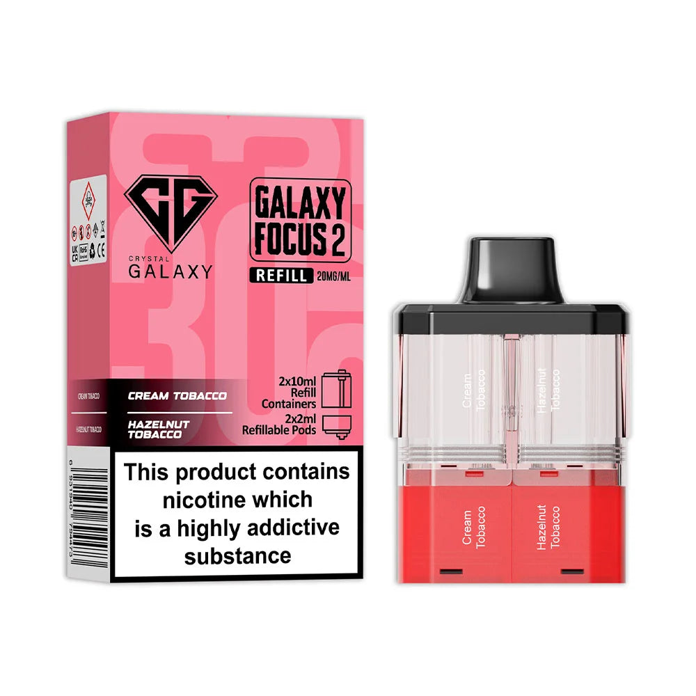 Crystal Galaxy Focus 2 30K Prefilled Pod - Cream Tobacco / Hazelnut Tobacco