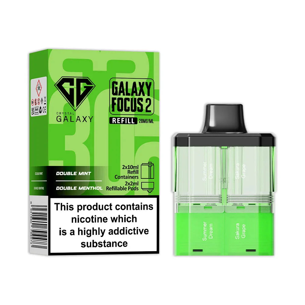 Crystal Galaxy Focus 2 30K Prefilled Pod - Double Mint / Double Menthol