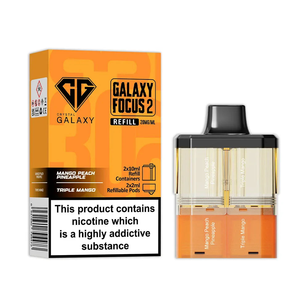Crystal Galaxy Focus 2 30K Prefilled Pod - Mango Peach Pineapple / Triple Mango