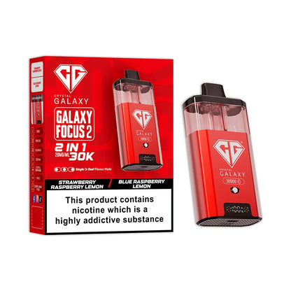 Crystal Galaxy Focus 2 30K Prefilled Pod Kit - Strawberry Raspberry Lemon / Blue Raspberry Lemon