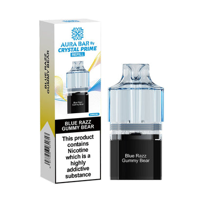 Crystal Prime Aura Bar 10K Prefilled Pods - Blue Razz Gummy Bear