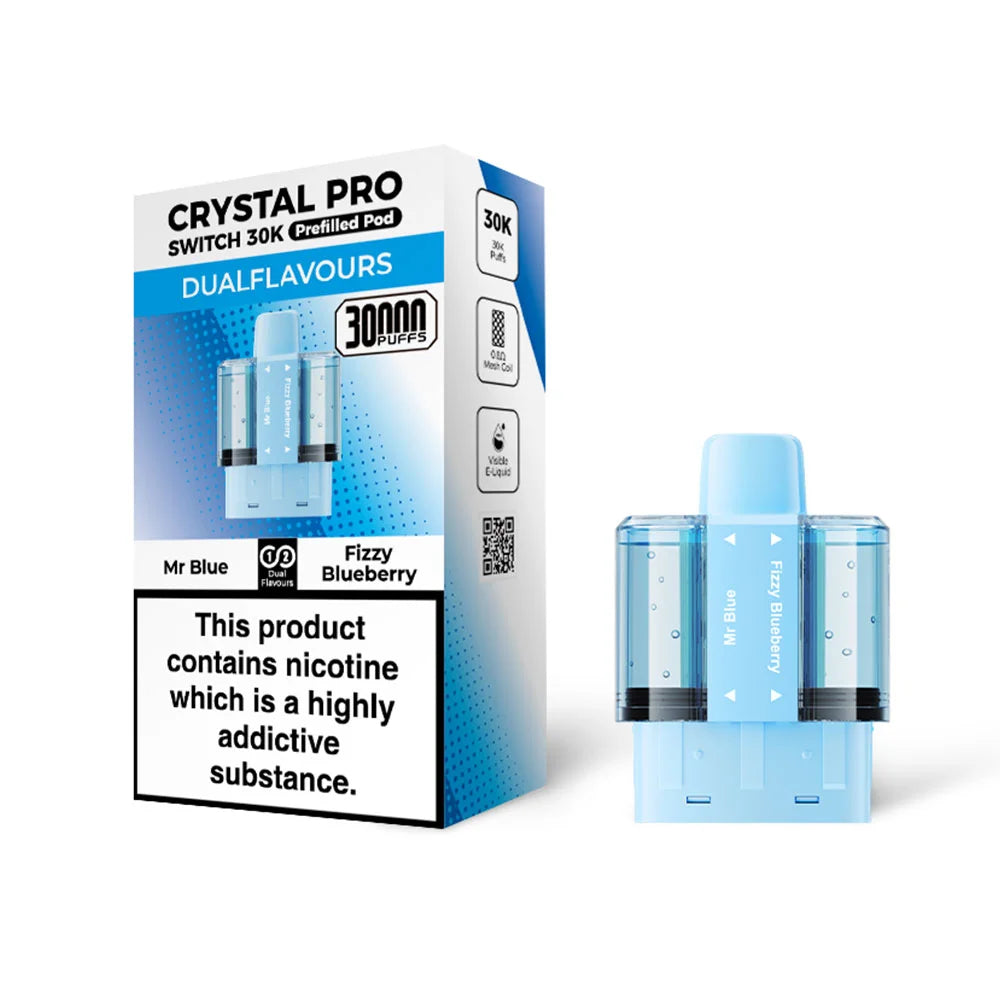 Crystal Switch 30K Prefilled Pods - Mr Blue / Fizzy Blueberry
