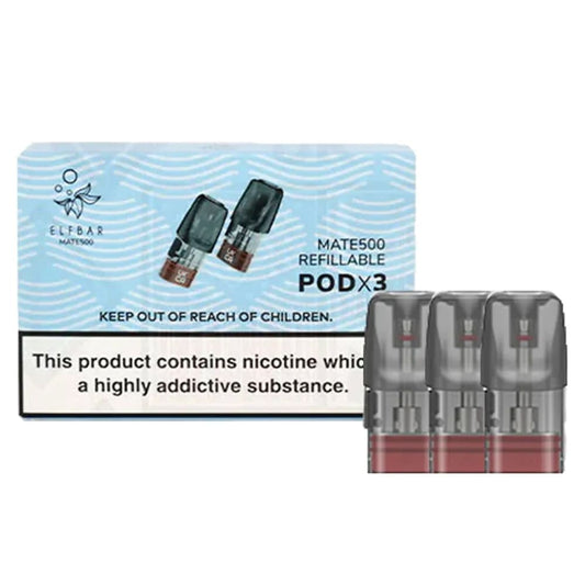 Elf Bar Mate 500 Refillable Pod 1.6ml (Pack Of 3)