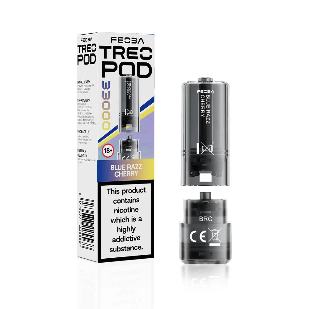Feoba TREO 33K Prefilled Pods - Blue Razz Cherry