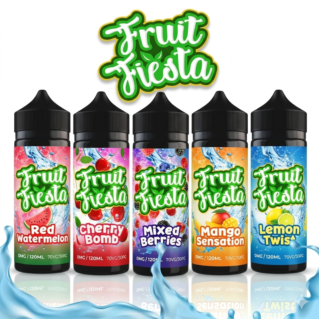 Fruit Fiesta 100ml Shortfill E-Liquid – Multi-Flavour