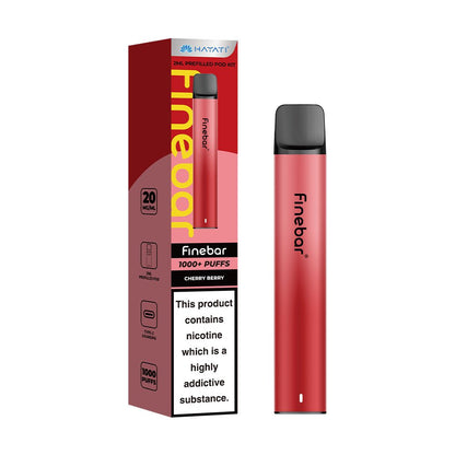 Hayati Finebar 1000 Puffs Prefilled Pod Kit - Cherry Berry