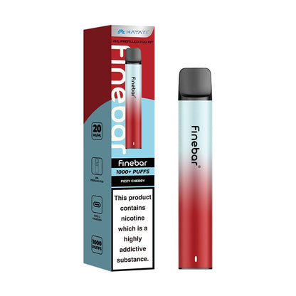 Hayati Finebar 1000 Puffs Prefilled Pod Kit - Fizzy Cherry
