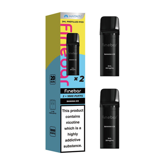 Hayati Finebar 1000 Puffs Prefilled Pods (Pack of 2) - Banana Ice