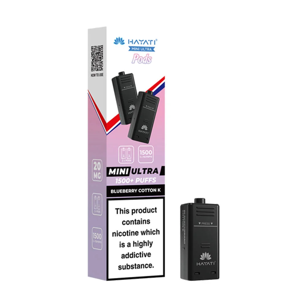 Hayati Ultra Mini 1500 Prefilled Pods - Blueberry Cotton K