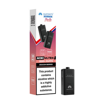 Hayati Ultra Mini 1500 Prefilled Pods - Dragon Berries