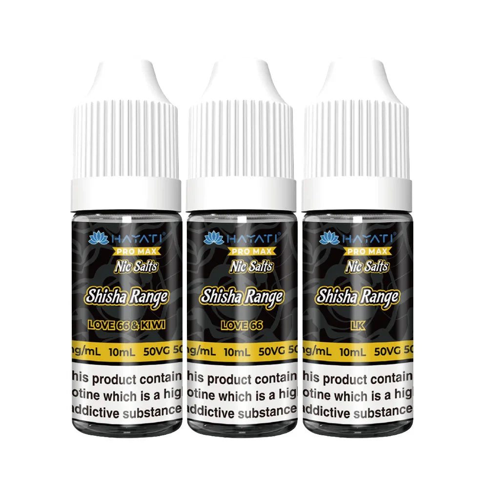 Hayati Pro Max Shisha Range 10ml Nic Salts E Liquid