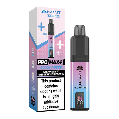 Hayati Pro Max Plus 6000 Puffs - Strawberry Raspberry Blueberry