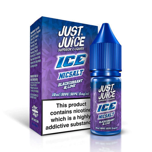 Just Juice Ice Blackcurrant & Lime 10ml Nic Salt E Liquid