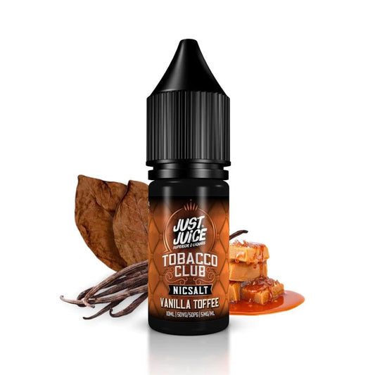 Just Juice Tobacco Club Vanilla Toffee 10ml Nic Salt E Liquid