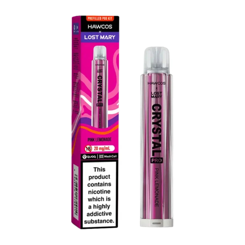 Lost Mary x Hawcos Crystal 600 Prefilled Pod Kit - Pink Lemonade