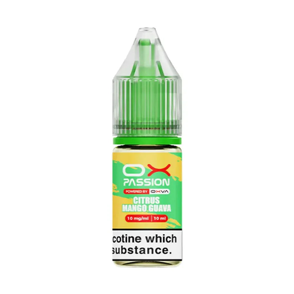 OX Passion 10ml Nic Salt E Liquid (Pack of 10) - Citrus Mango Guava