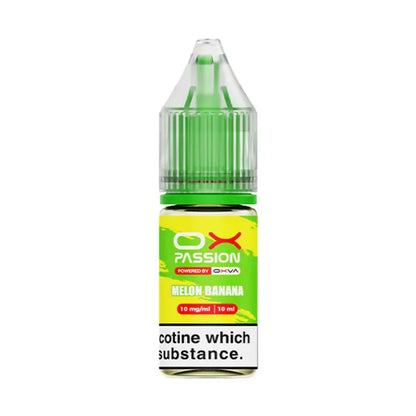 OX Passion 10ml Nic Salt E Liquid (Pack of 10) - Melon Banana