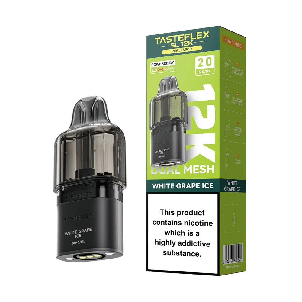 Oxva Tasteflex SL 12K Prefilled Pods - White Grape Ice