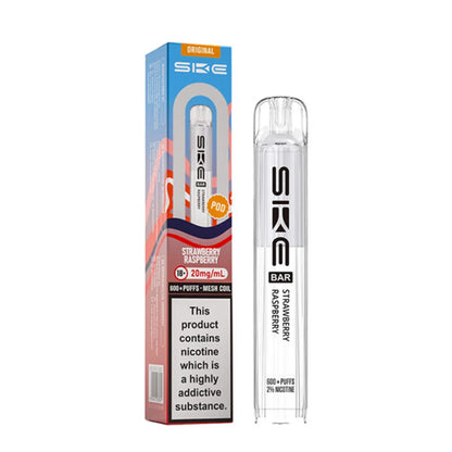 SKE Crystal Original 600 Prefilled Pods - Strawberry Raspberry