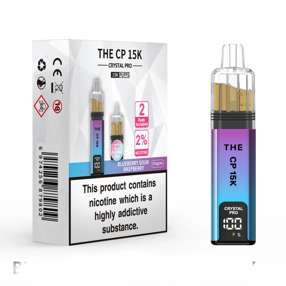 The Crystal Pro CP 15K Prefilled Pod Kit - Blueberry Sour Raspberry
