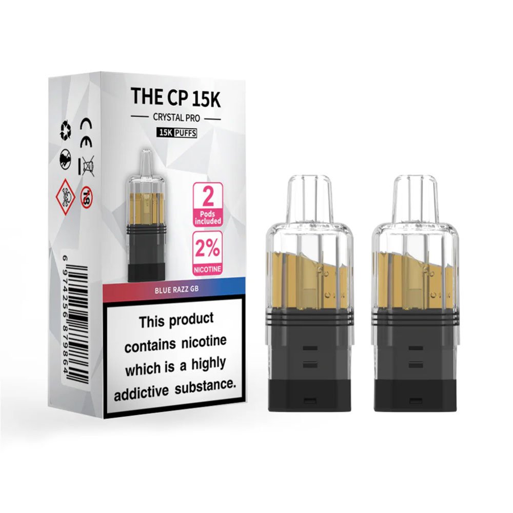 The Crystal Pro CP 15K Prefilled Pods - Blue Razz GB
