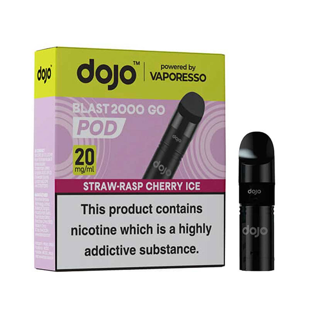 Vaporesso Dojo Blast 2000 Go Replaceable Pod - Straw-Rasp Cherry Ice