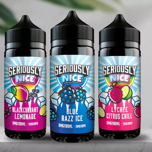 Seriously Nice 100ml Shortfill by Doozy Vape – Multi-Flavour Variation (70/30 VG/PG)