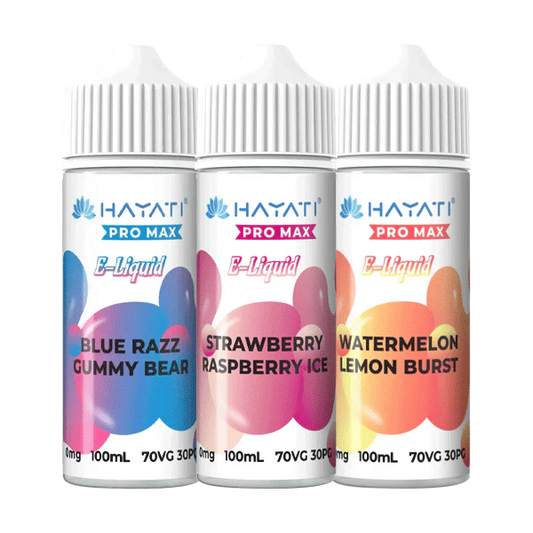 Hayati Pro Max 100ml Shortfill E-Liquid – Multi-Flavour (70/30 VG/PG)