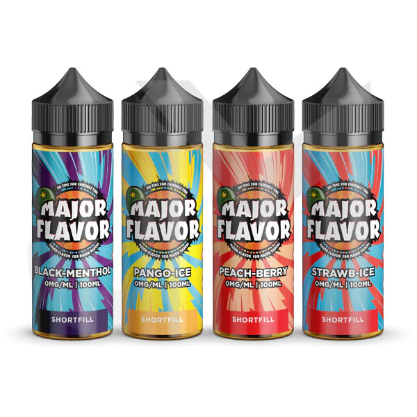 Major Flavor 100ml Shortfill E-Liquid – Multi-Flavour
