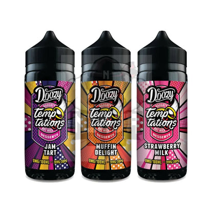 Doozy Vape Temptations 100ml Shortfill – Multi-Flavour Variation (70/30 VG/PG)